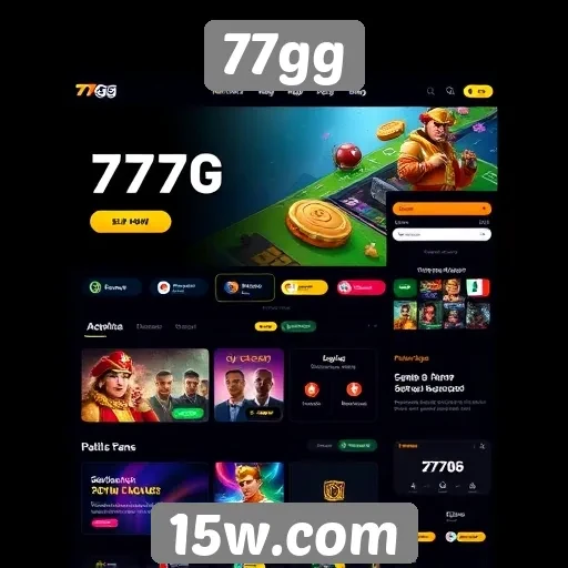 Análise da interface do usuário do site 77gg